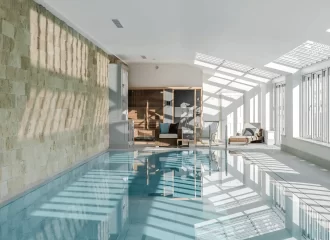 Swimming Pool Design In Yorkshire - Sauna and Shower Space
